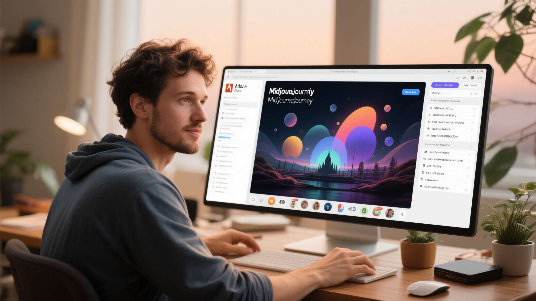 一位独立设计师通过系统掌握Midjourney与Adobe&nbsp;Firefly，单月